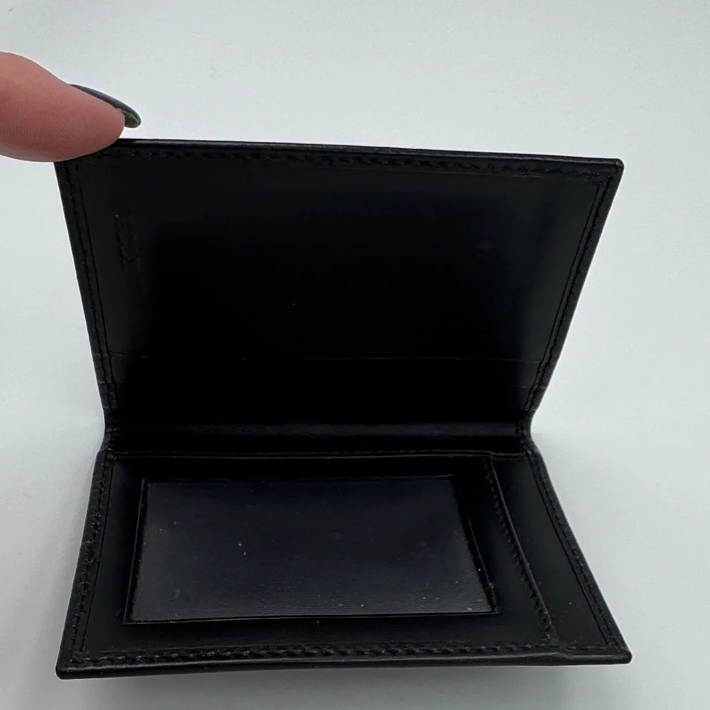Bally Black Wallet with Silver Accent Unisex